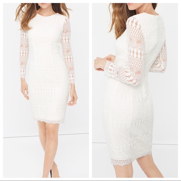 White House Black Market Dresses & Skirts - White House Black Market Lace Sheath Dress
